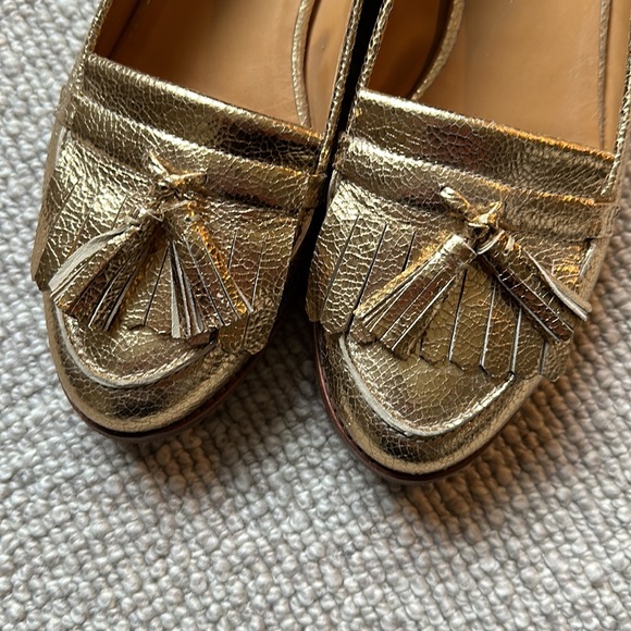 Sezane Gold Lisa Loafers size 39 - Picture 3 of 6